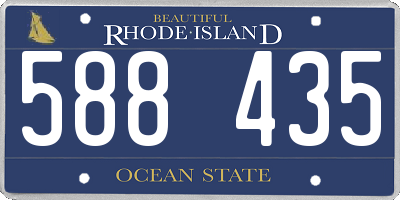 RI license plate 588435