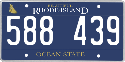 RI license plate 588439