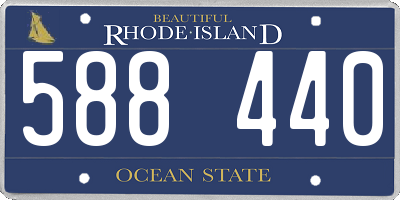 RI license plate 588440