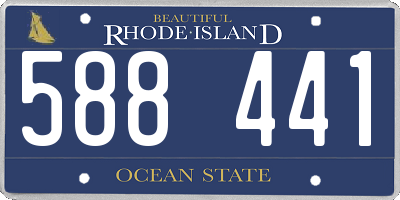RI license plate 588441
