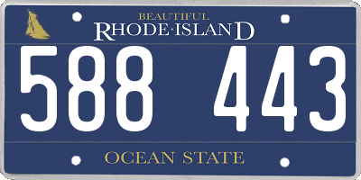 RI license plate 588443