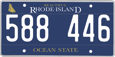 RI license plate 588446