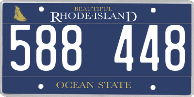RI license plate 588448