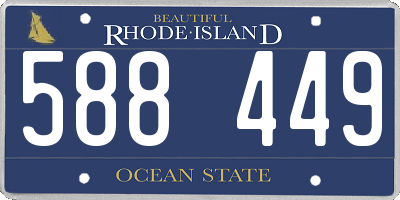 RI license plate 588449