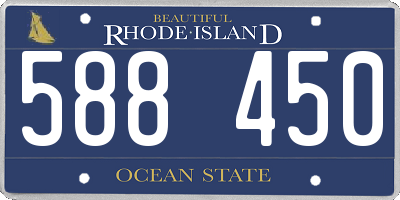 RI license plate 588450