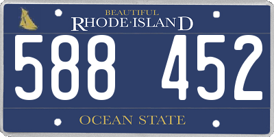 RI license plate 588452