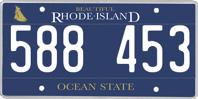 RI license plate 588453