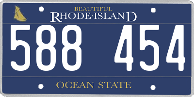 RI license plate 588454