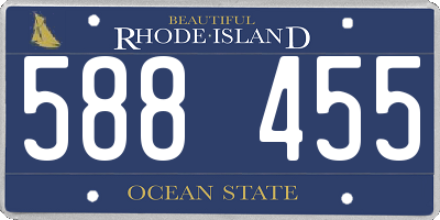RI license plate 588455
