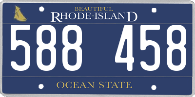 RI license plate 588458