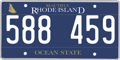 RI license plate 588459