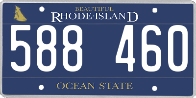 RI license plate 588460