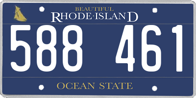 RI license plate 588461