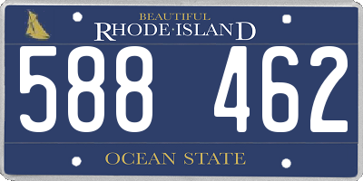 RI license plate 588462