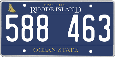 RI license plate 588463