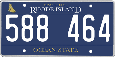 RI license plate 588464