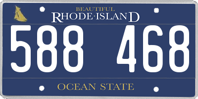 RI license plate 588468