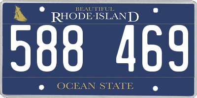 RI license plate 588469