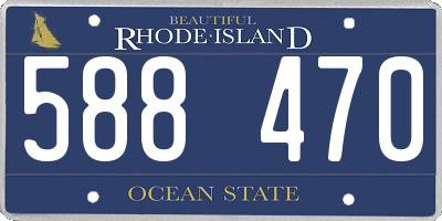RI license plate 588470