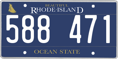 RI license plate 588471