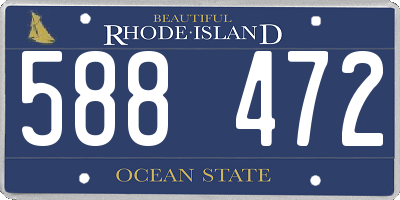 RI license plate 588472