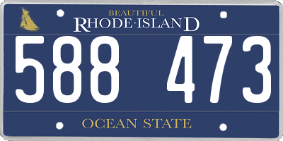 RI license plate 588473