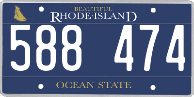 RI license plate 588474