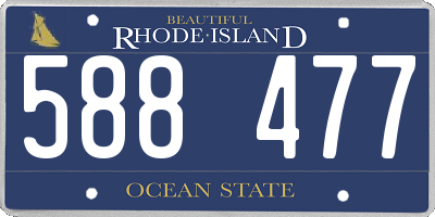 RI license plate 588477