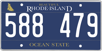 RI license plate 588479