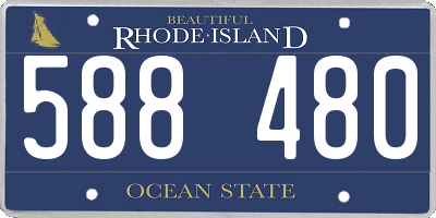 RI license plate 588480