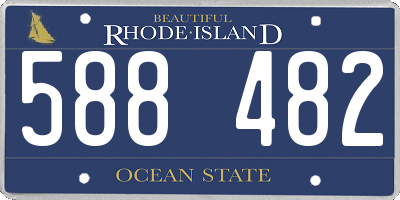 RI license plate 588482