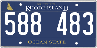 RI license plate 588483