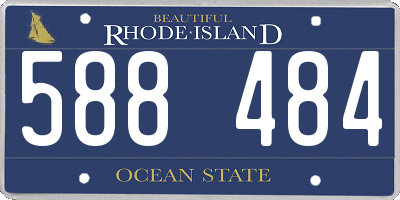 RI license plate 588484