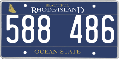 RI license plate 588486