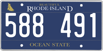 RI license plate 588491