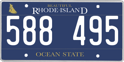 RI license plate 588495