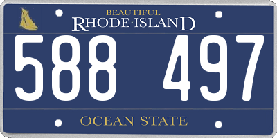 RI license plate 588497