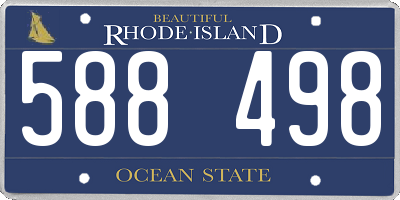 RI license plate 588498