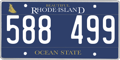 RI license plate 588499