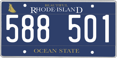 RI license plate 588501