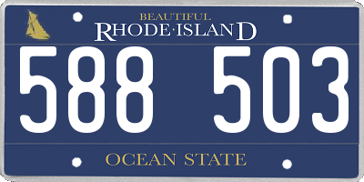 RI license plate 588503