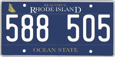 RI license plate 588505