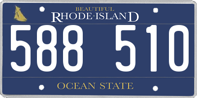 RI license plate 588510