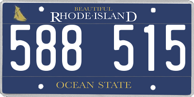 RI license plate 588515