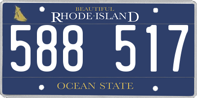 RI license plate 588517