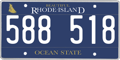 RI license plate 588518