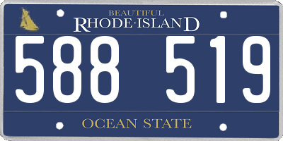 RI license plate 588519
