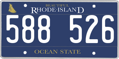 RI license plate 588526