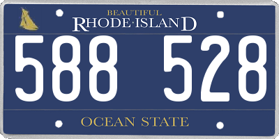 RI license plate 588528
