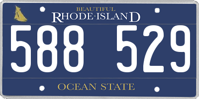 RI license plate 588529
